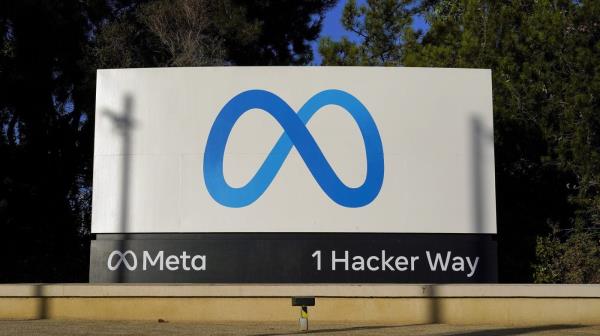 FILE - meta's logo is seen on a sign, Nov. 9, 2022, at the company's headquarters in Menlo Park, Calif. Facebook and Instagram fail to protect underage users from exposure to child sexual abuse material and let adults solicit pornographic imagery from them, New Mexico's attorney general alleges in a lawsuit filed Tuesday, Dec. 5, 2023, that follows an undercover online investigation into meta's social media platforms. (AP Photo/Godofredo A. Vásquez, File)
