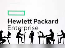 Illustration shows Hewlett Packard Enterprise logo